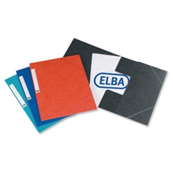 Elba 3 Flap Elasticated Folder Blue [Pack 10]